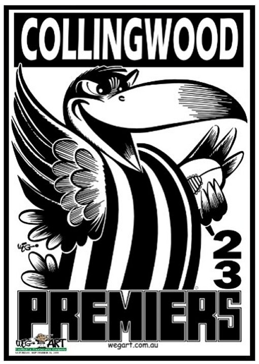 2023 Collingwood WEG Prem Poster